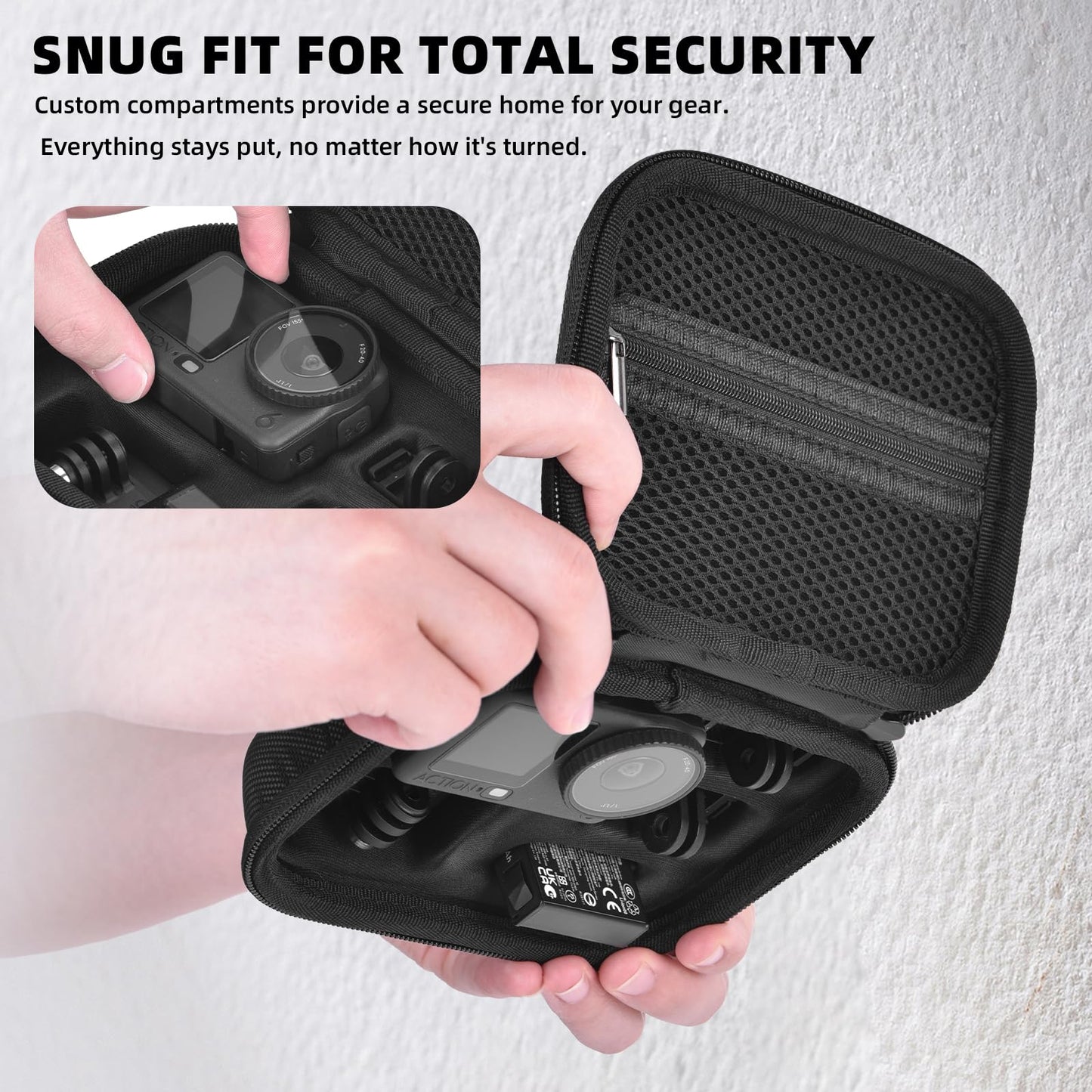 BRDRC Carrying Case for DJI Action 6 Accessories, Storage Bag Protective Case Hard Shell Cover for DJI Osmo Action 6 Standard Bundle Camera Accessory