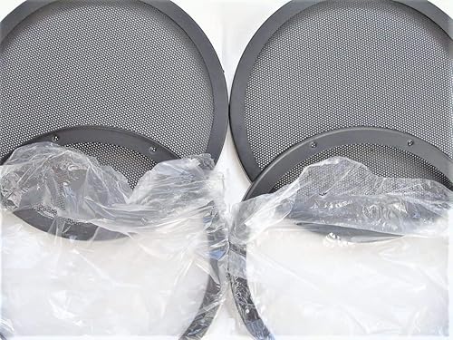 The Electronics PowerHouse Heavy Gauge Pair 10 Inch Classic Beehive High Excursion Subwoofer Speaker Grills with Reinforcement Ring