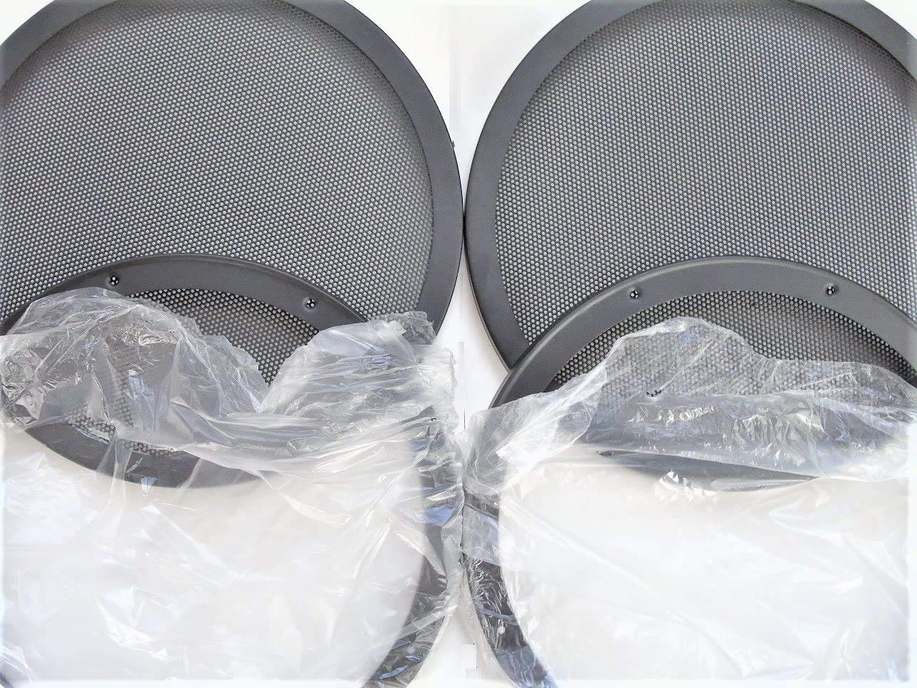 The Electronics PowerHouse Heavy Gauge Pair 10 Inch Classic Beehive High Excursion Subwoofer Speaker Grills with Reinforcement Ring