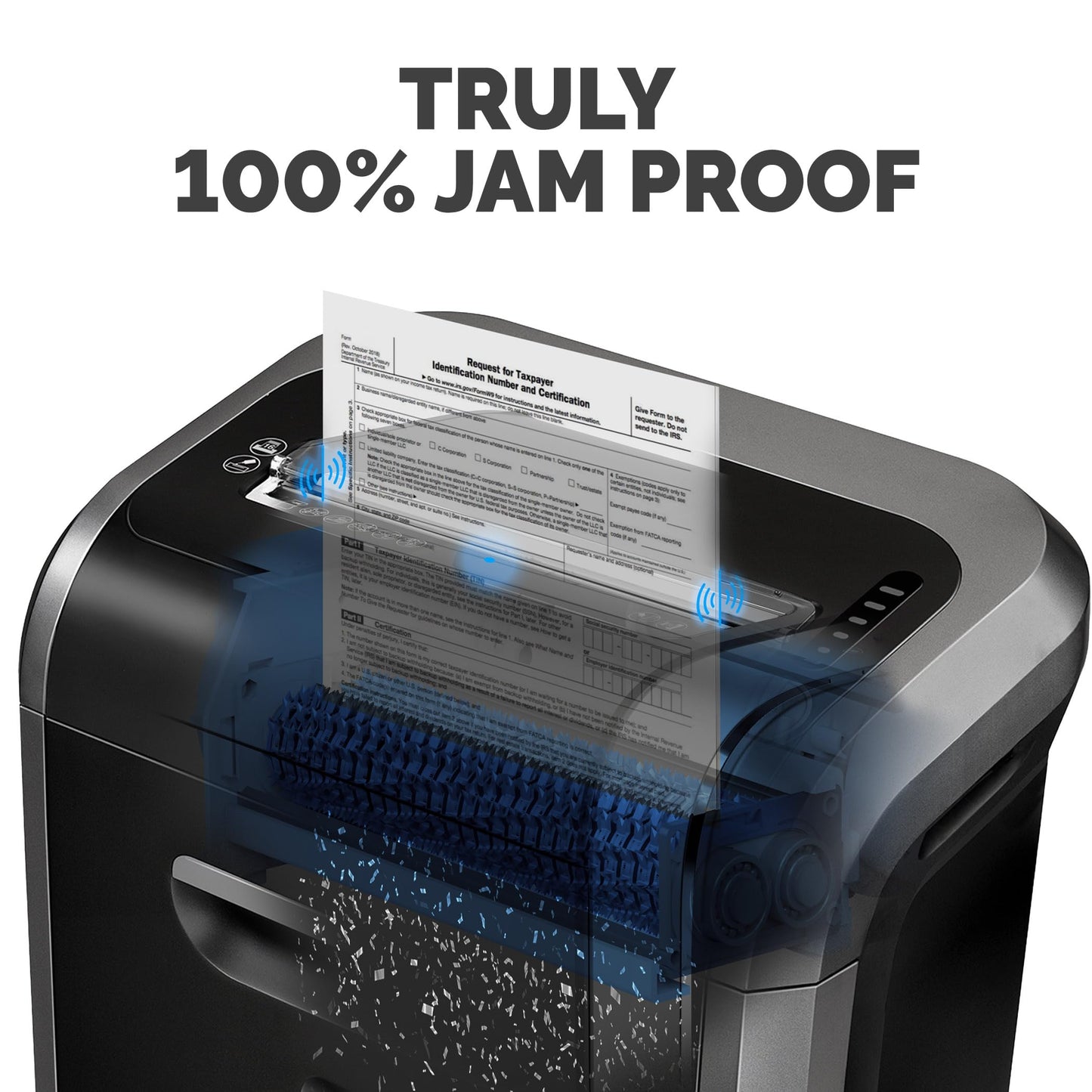 Fellowes Powershred 79Ci 16-Sheet 100% Jam-Proof Heavy Duty Crosscut Paper Shredder Machine for Office and Home, Black/Dark Silver 3227919