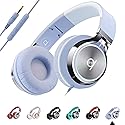 ARTIX CL750 On-Ear Headphones Wired with Mic and Volume Control - Noise Isolating Corded Over Ear Headphones with Microphone for Laptop and Computer…
