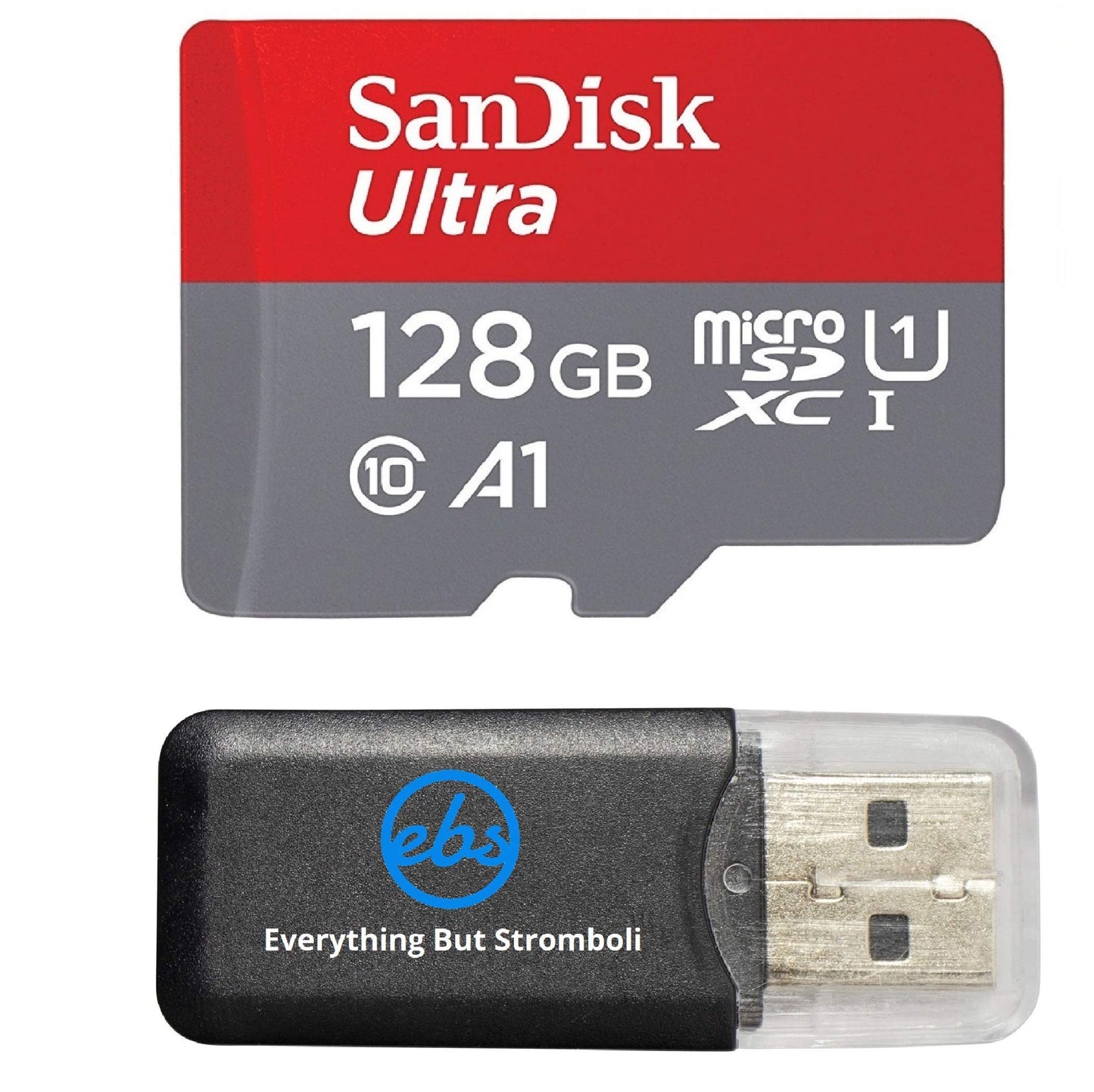 Sandisk Micro SDXC Ultra MicroSD TF Flash Memory Card 128GB 128G Class 10 works with Go Pro Hero 4 Hero Session Gopro 4 w/ Everything But Stromboli