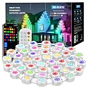 Permanent Outdoor Lights, 50ft Smart RGB Outdoor Light, 36 LED Eaves Lights with 54 Scene Mode, IP67 Waterproof for Halloween, Christmas, New Year