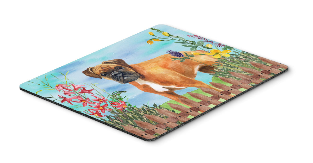 Caroline's Treasures CK1202MP German Boxer Spring Mouse Pad, Hot Pad or Trivet for Home Office Gaming Working Computers Laptop Mouse Mat,Washable