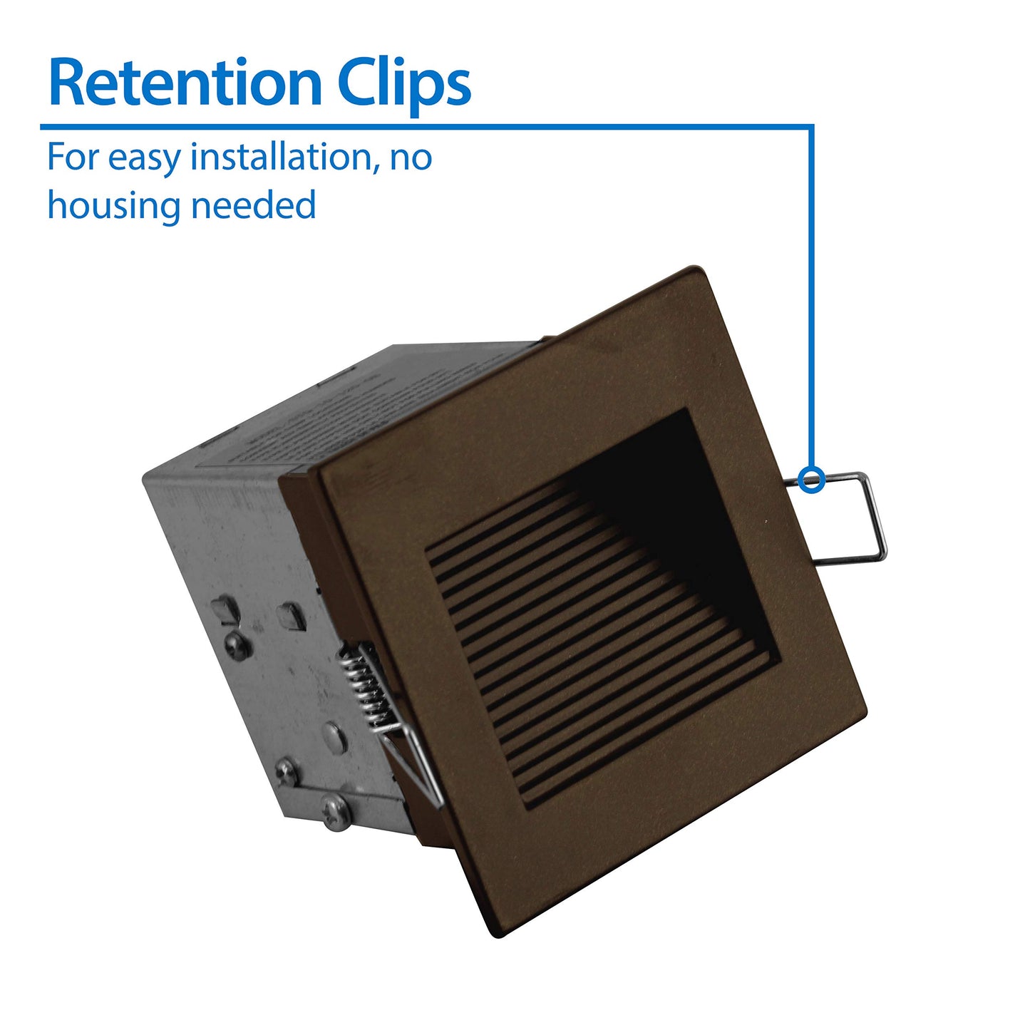 NICOR Lighting LED Square Accent Pathway Steplight, Oil-Rubbed Bronze (STQ-10-120-OB)