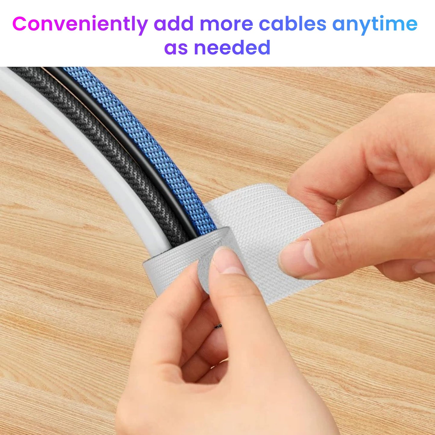 LX IntMfr. Hook and Loop Cable Ties, Self Adhesive Hook and Loop Cable Straps, Sticky-back Cord Organizer, Cable Clip, Household & Office Essentials