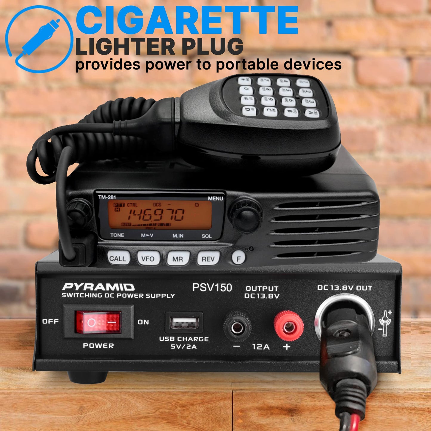 Pyramid Universal Compact Bench Power Supply- 12Amp Variable Linear Regulated Home Lab Benchtop AC-DC Power Converter - USB Port,Cigarette…