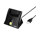 SAICOO Smart Card Reader, DOD Military USB Common Access CAC Card Reader, Compatible with Mac OS, Win (Vertical Version)