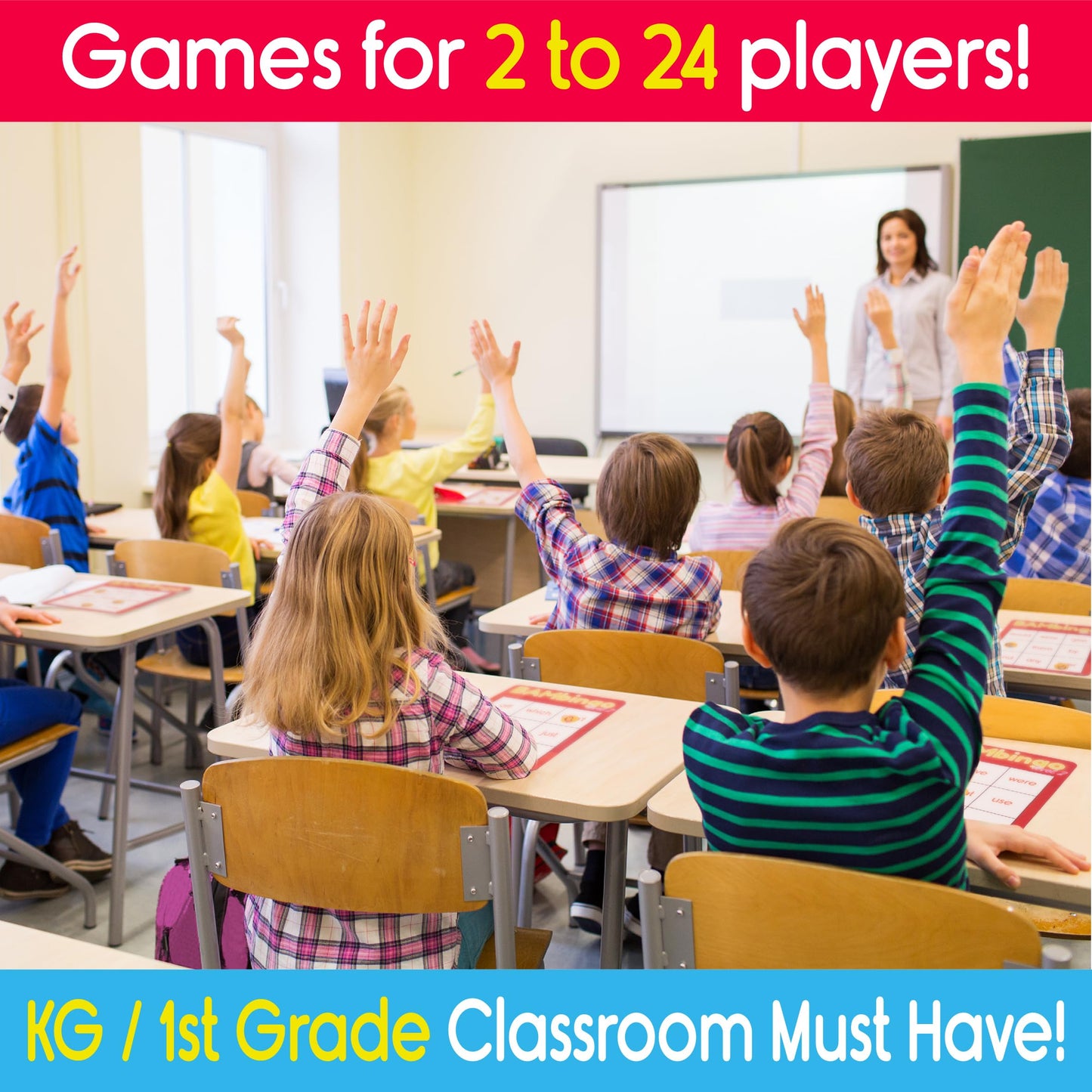 THE BAMBINO TREE Sight Word Bingo Game | Level 1 & 2 Educational Vocabulary Game | Learn to Read Dolch & Fry Word Lists for K–1st Grade