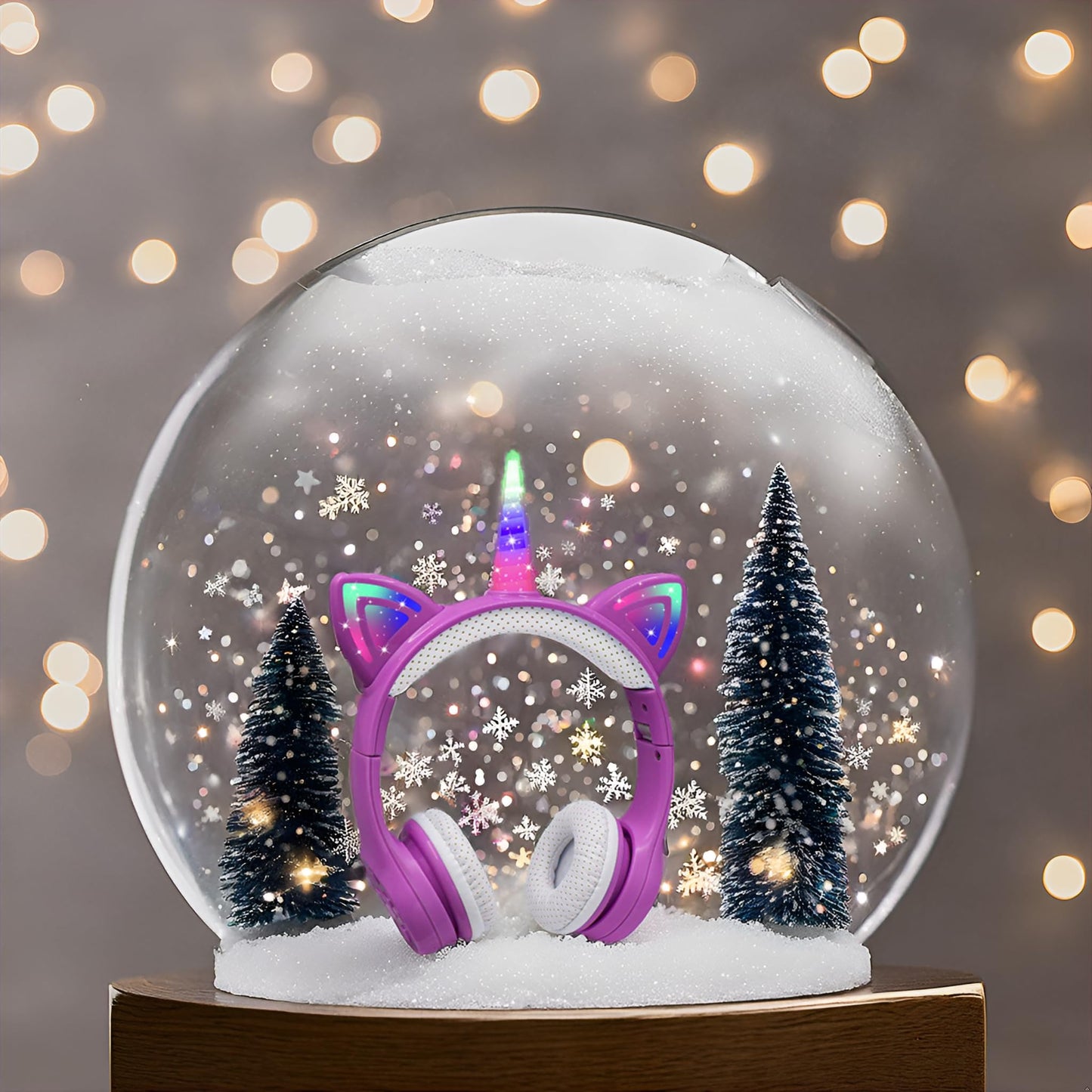 YUSONIC Unicorn Kids Headphones, Unicorn Bluetooth Headphone Foldable for Girls Boys Toddlers Tablet School Travel,Light Up Kids Wireless Headphone…