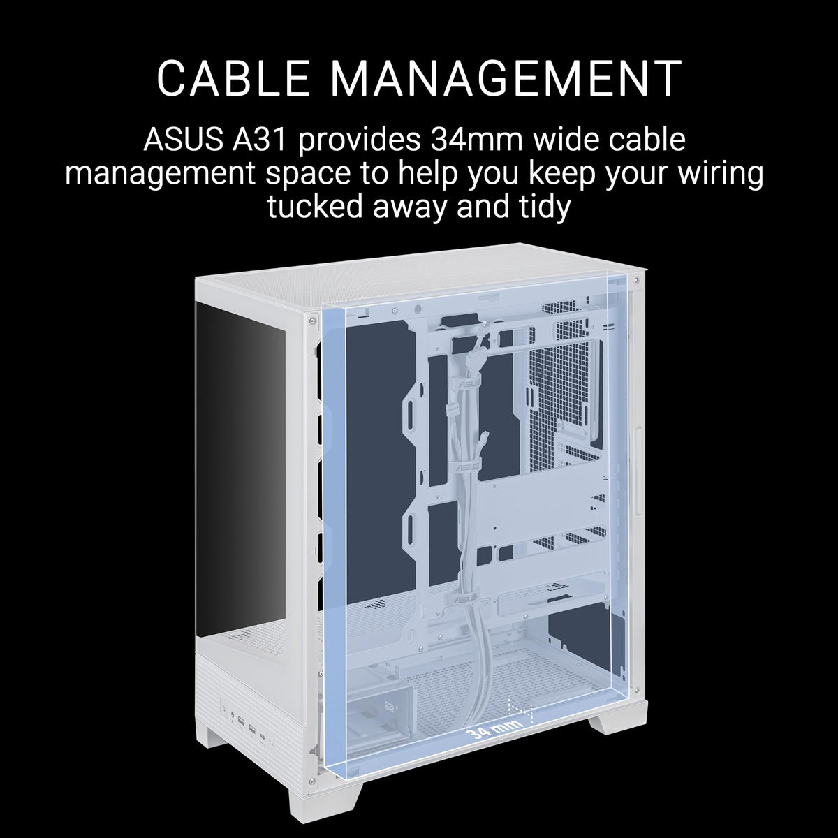 ASUS A31 White Edition ATX Mid-Tower PC Case