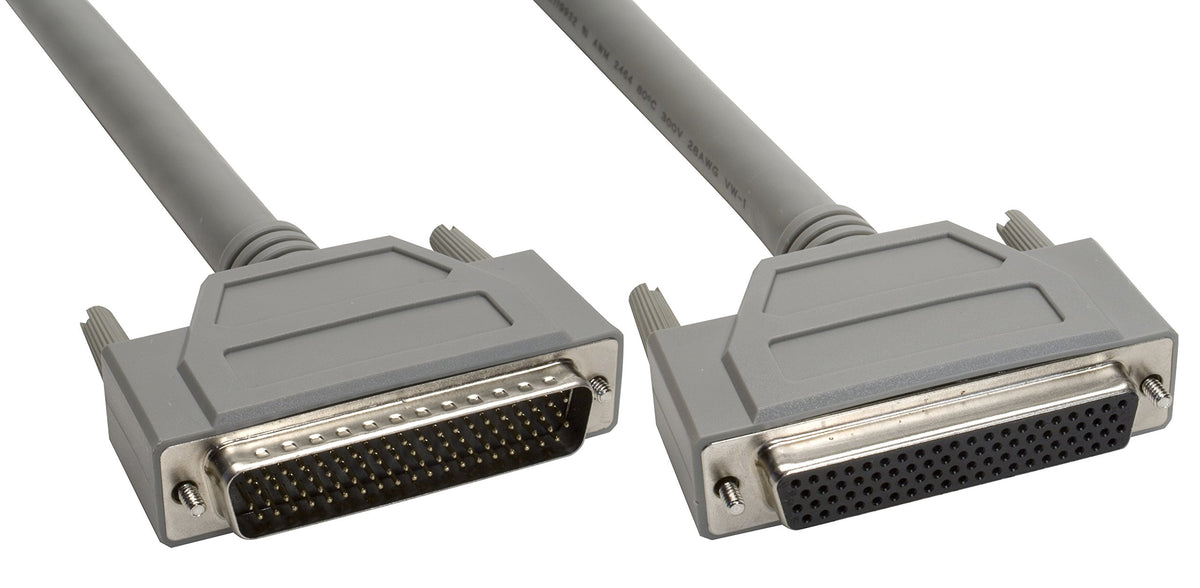 Amphenol CS-DSDHD78MF0-002.5 78-Pin HD78 Deluxe D-Sub Cable, Shielded, Male/Female, 2.5', Gray