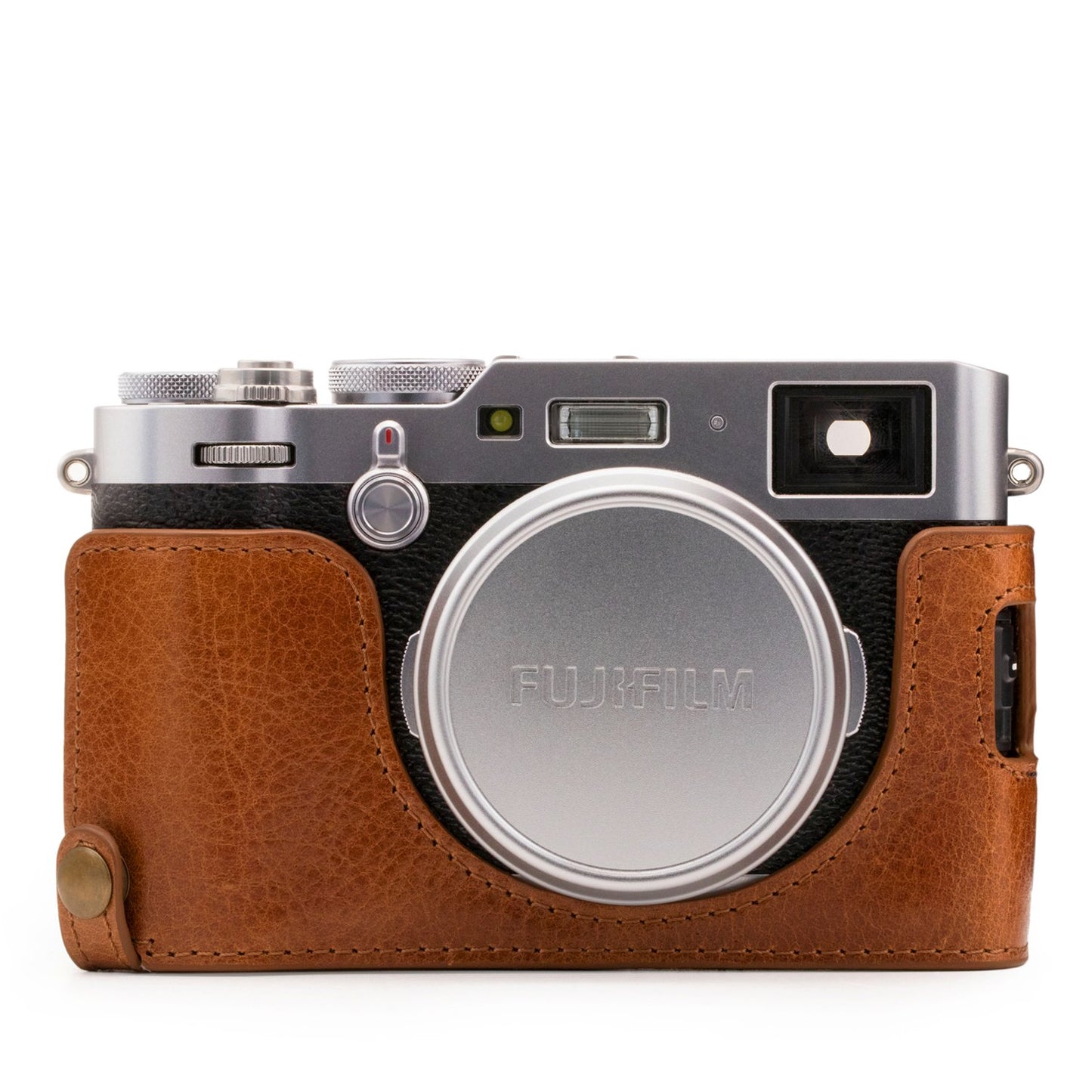 Megagear Fujifilm X100F Ever Ready Genuine Leather Camera Half Case And Strap, With Battery Access - Brown - MG1282