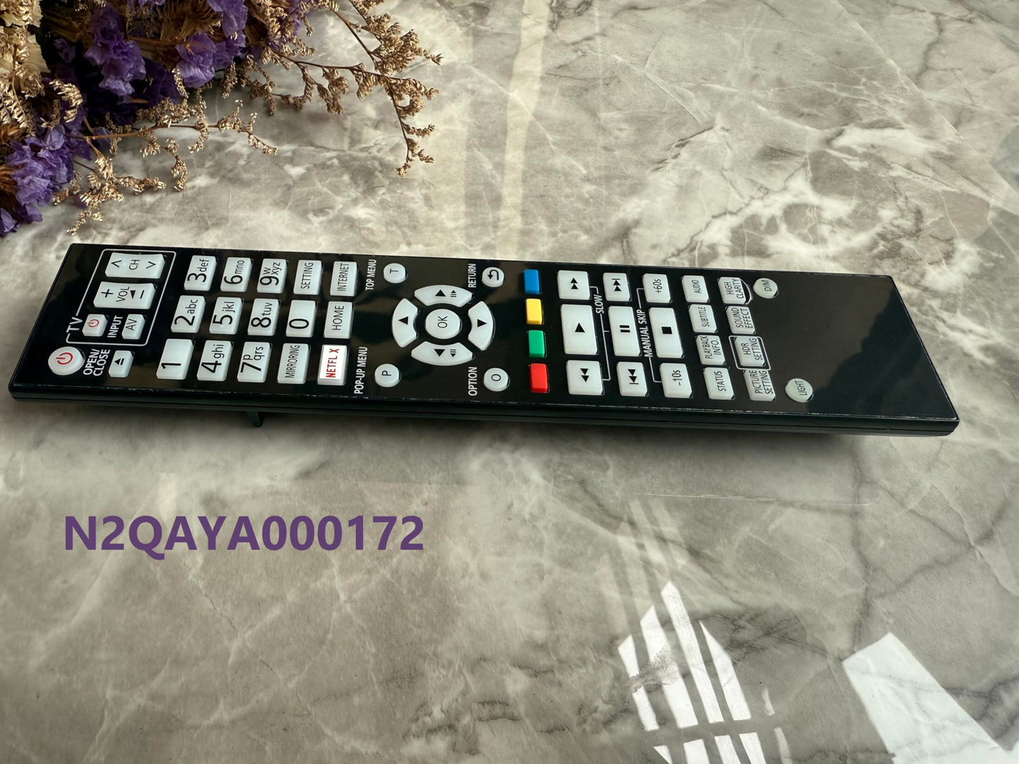 Replacement Remote Control for Panasonic DP-UB820 DP-UB420 DP-UB450 DP-UB9000 DPUB9000 DP-UB820EB DP-UB820-K DP-UB820EB-K DP-UB420K DPUB420K DPUB820K