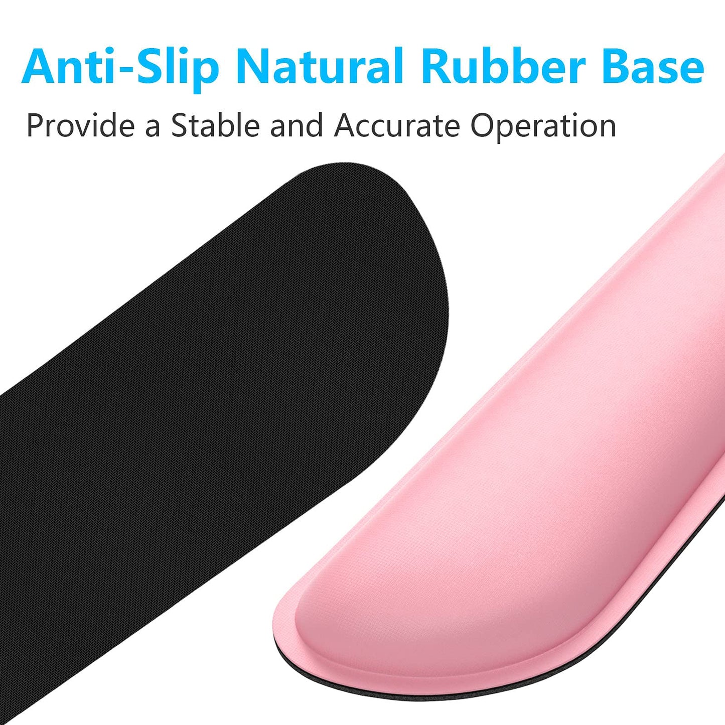 Dapesuom Keyboard Wrist Rest Set, Cute PU Leather Wrist Cushion for Computer Keyboard and Mousepad, Memory Foam Mouse Pad Rests Support with Non-Slip