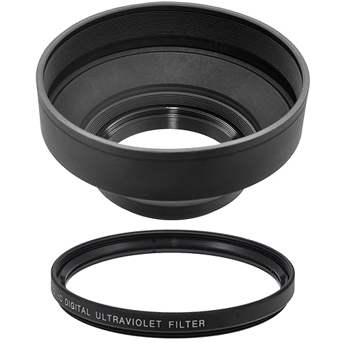 67MM UV Filter + 67mm Rubber Lens Hood for Nikon AF-S DX Nikkor 18-135mm f/3.5-5.6G ED-IF, 67 mm Ultraviolet Filter & 67 mm Lens Hood, 67mm Rubber