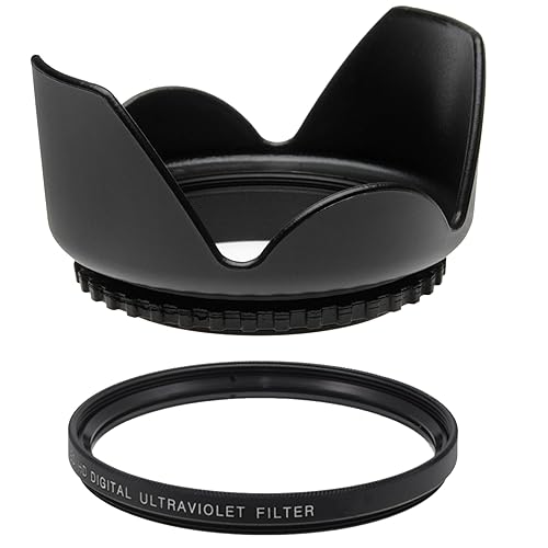 62MM UV Filter + 62mm Tulip Lens Hood for Tamron AF 28-200mm F/3.8-5.6 XR Di Aspherical (IF) Macro, 62 mm Ultraviolet Filter & 62 mm Lens Hood