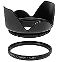 62MM UV Filter + 62mm Tulip Lens Hood for Tamron AF 28-200mm F/3.8-5.6 XR Di Aspherical (IF) Macro, 62 mm Ultraviolet Filter & 62 mm Lens Hood