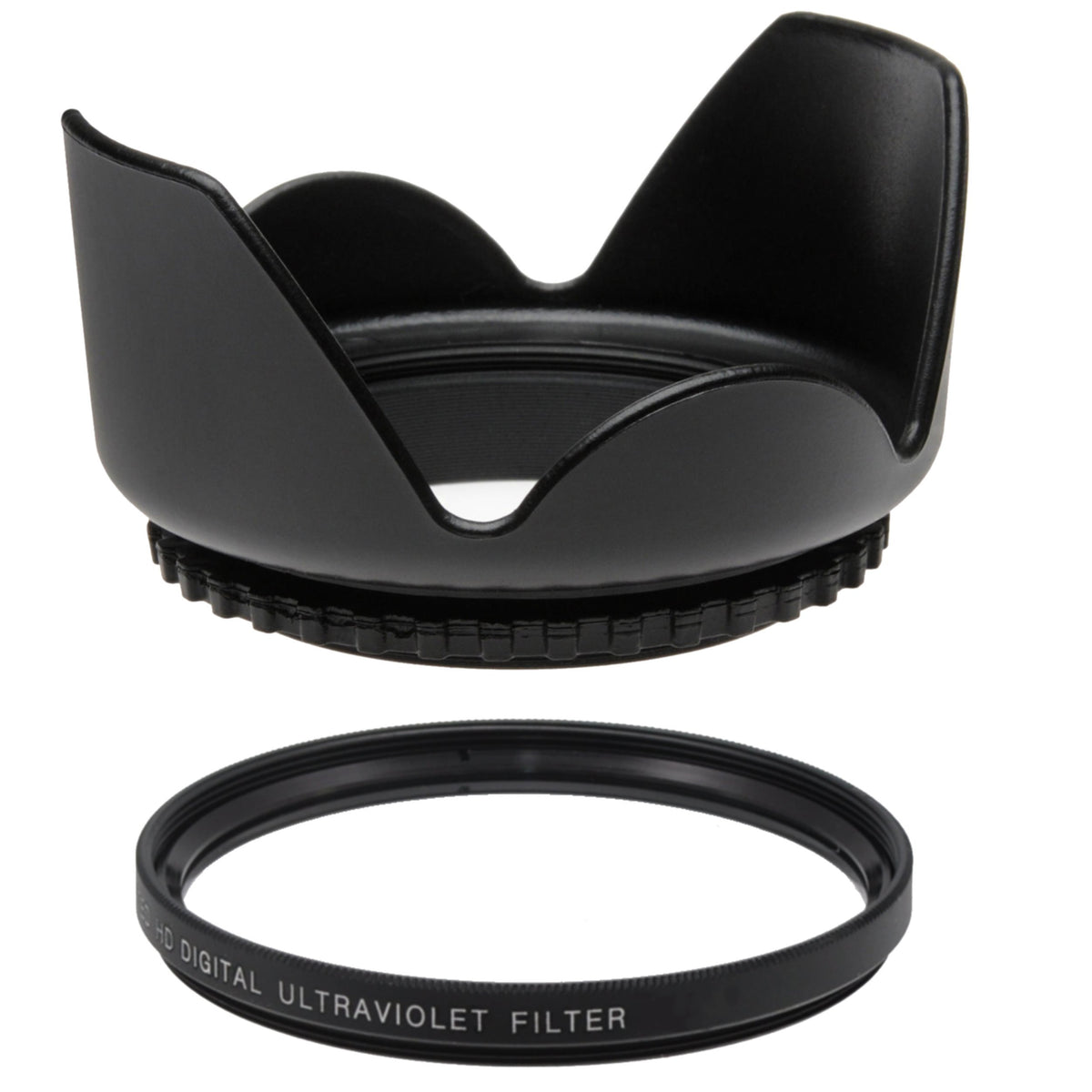 62MM UV Filter + 62mm Tulip Lens Hood for Tamron AF 28-200mm F/3.8-5.6 XR Di Aspherical (IF) Macro, 62 mm Ultraviolet Filter & 62 mm Lens Hood
