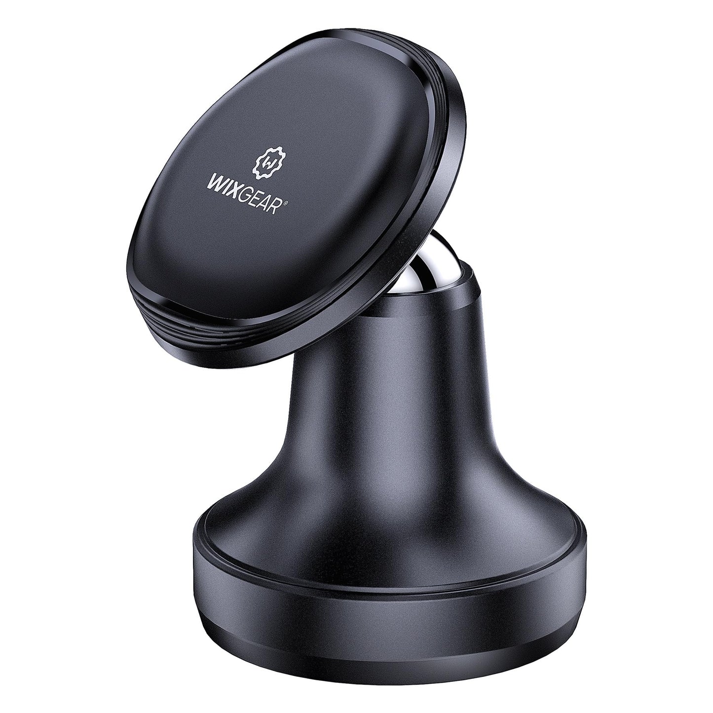WixGear Aluminum Metal Heavy Duty Magnetic Phone Mount for Car, Magnetic Car Dash Mount, 360-degree Rotation Aircraft-Grade Aluminum Metal, Compatible