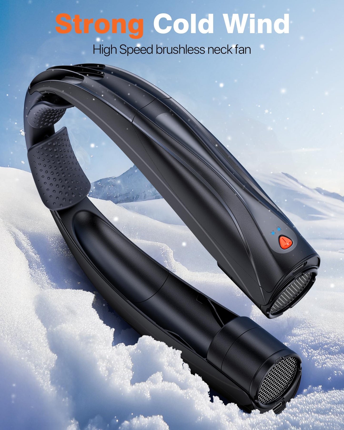 Vexolta Portable Neck Fan, 6000mAh Personal Fan, 360° Cooling Rechargeable Wearable Fan, 6 Speeds Adjustable Hands-Free Fans for Travel, Outdoor