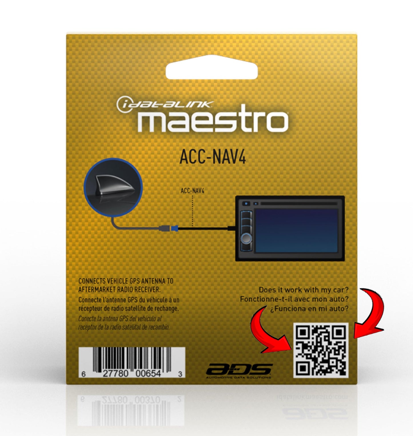 iDataLink Maestro (Acc-NAV4) Factory GPS Navigation Antenna Adapter - Connects Factory GPS Antenna to Select Newer Compatible Alpine and Kenwood Car