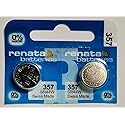 2 x Renata button cell batteries 357 SR44 W 13 GS