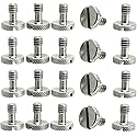 Steel Screws 1/4" Tripod Quick Release QR Plate Camera Flathead Slot Stainless SS ideal for Manfrotto/Sachtler (20)