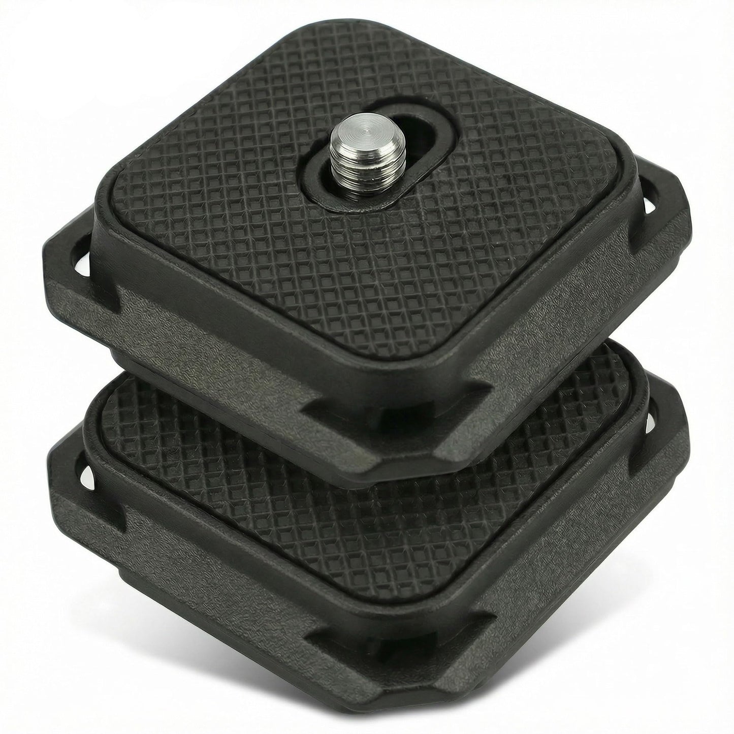38mm Arca-Swiss Quick Release Plate 2 Pack, 4-Sided Square QR Camera Mount with Safety Pins, 1/4"-20 Screw Compatible with Peak Design Capture Clip