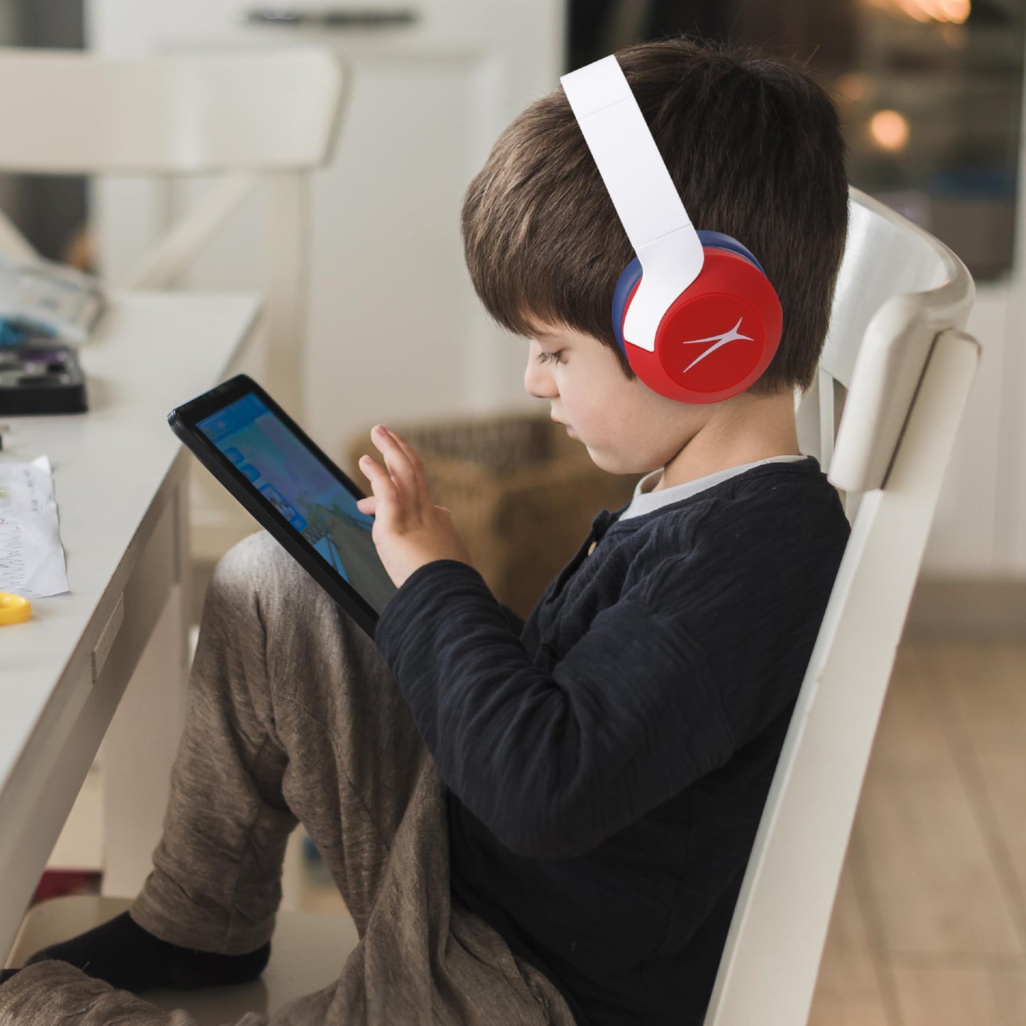 Altec Lansing Kid Safe Noise Cancelling Wireless Headphones 15H Battery, 85dB Volume Limit, Foldable Design Powerful Sound, Active Noise Cancellation