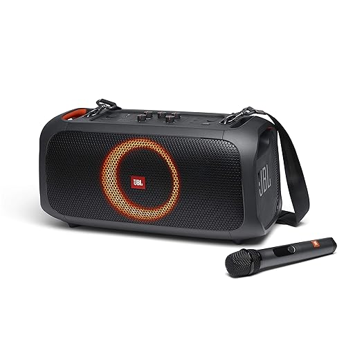 JBL PartyBox On-The-Go Portable Party Speaker with Built-in Lights Black (Renewed)