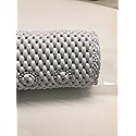 Popular Bath Waffle Weave TUB MAT White Style PVC Foam, Premium Quality Nonslip, Simple USE Place Directly Over Drain, Size 17"x 36", White