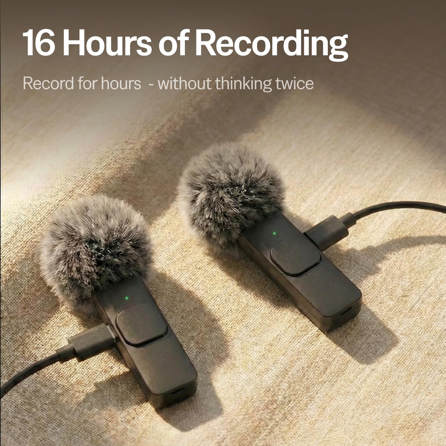 Mini Mic Pro (Latest Model) - Wireless Mini Microphone for iPhone, iPad, Android - 2 Pack Lavalier Microphone for Video Recording - iPhone Mic Crystal