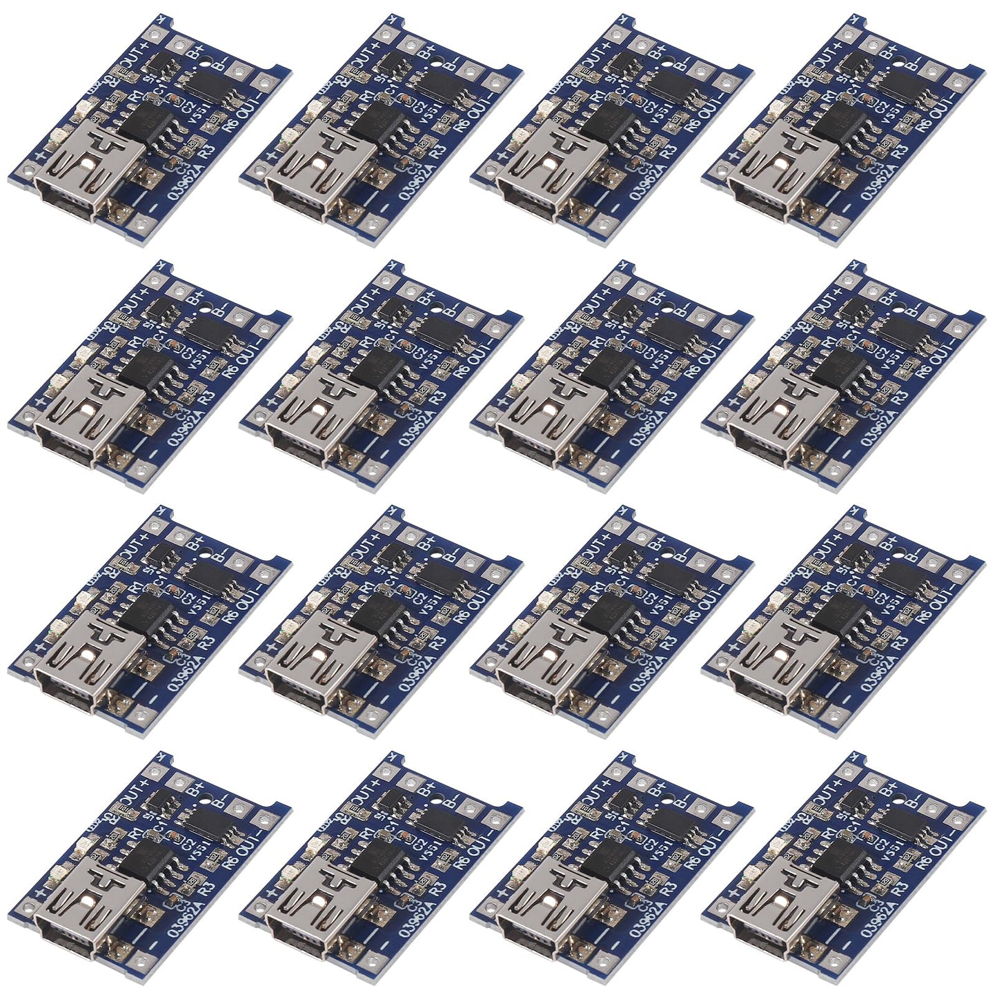 16pcs TP4056 Mini USB Charging Board 18650 Lithium Battery Charge Module with Protection 5V 1A