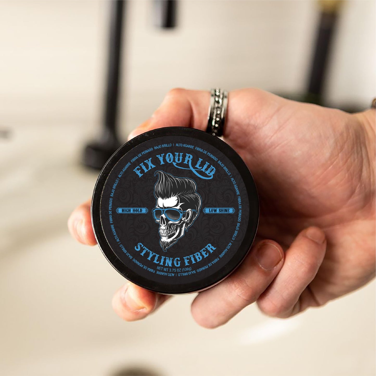 Fix Your Lid Hair Styling Fiber for Men & Boys – High Hold, Low Shine Styling Cream for Short Choppy Hair – Citrus Scent, 3.5 oz