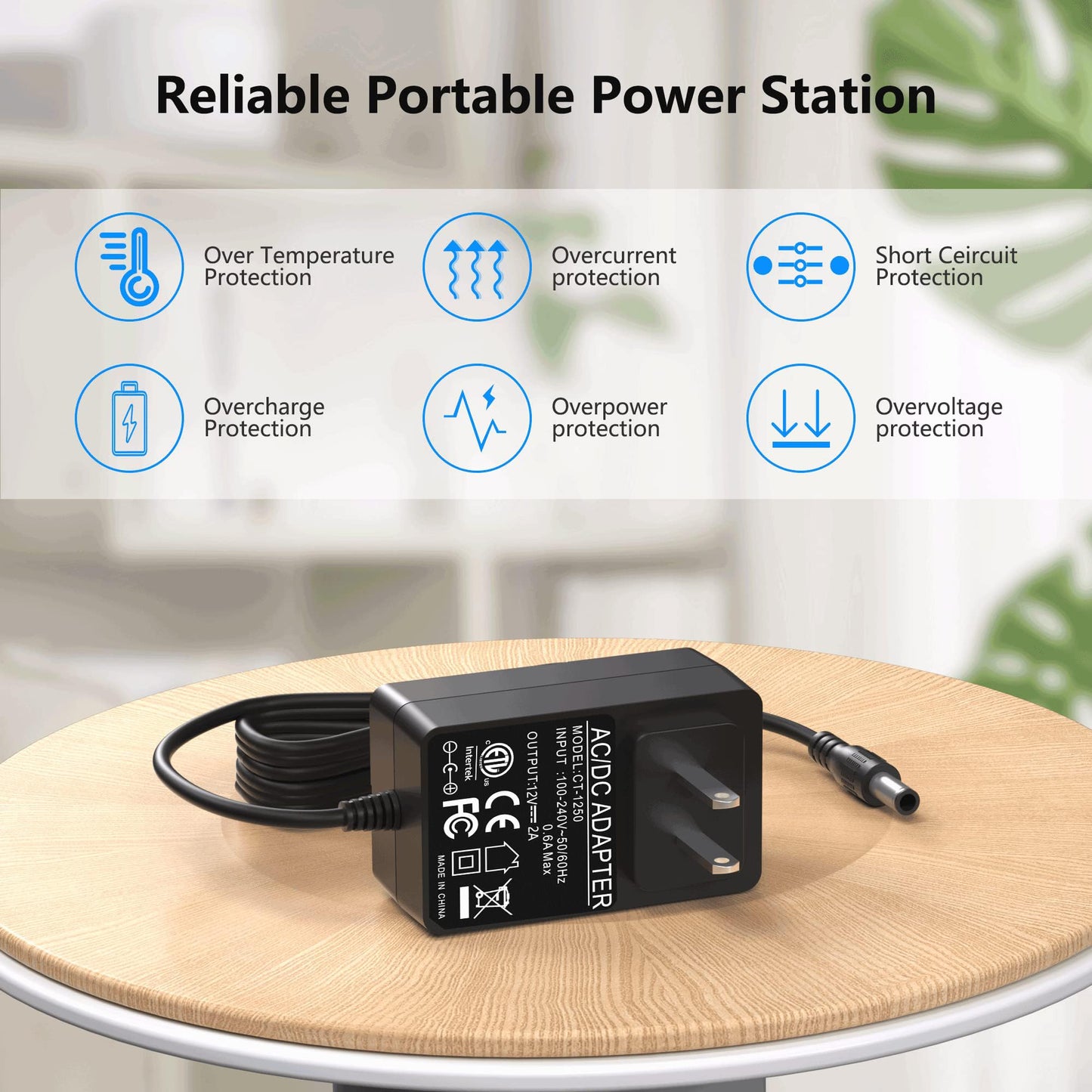 WUKUR 12V AC Adapter Compatible with Horizon EX-59 Elliptical Power Cord for EX59 EX 59 EX-69 Fitness Replacement for sc24w-1202000u