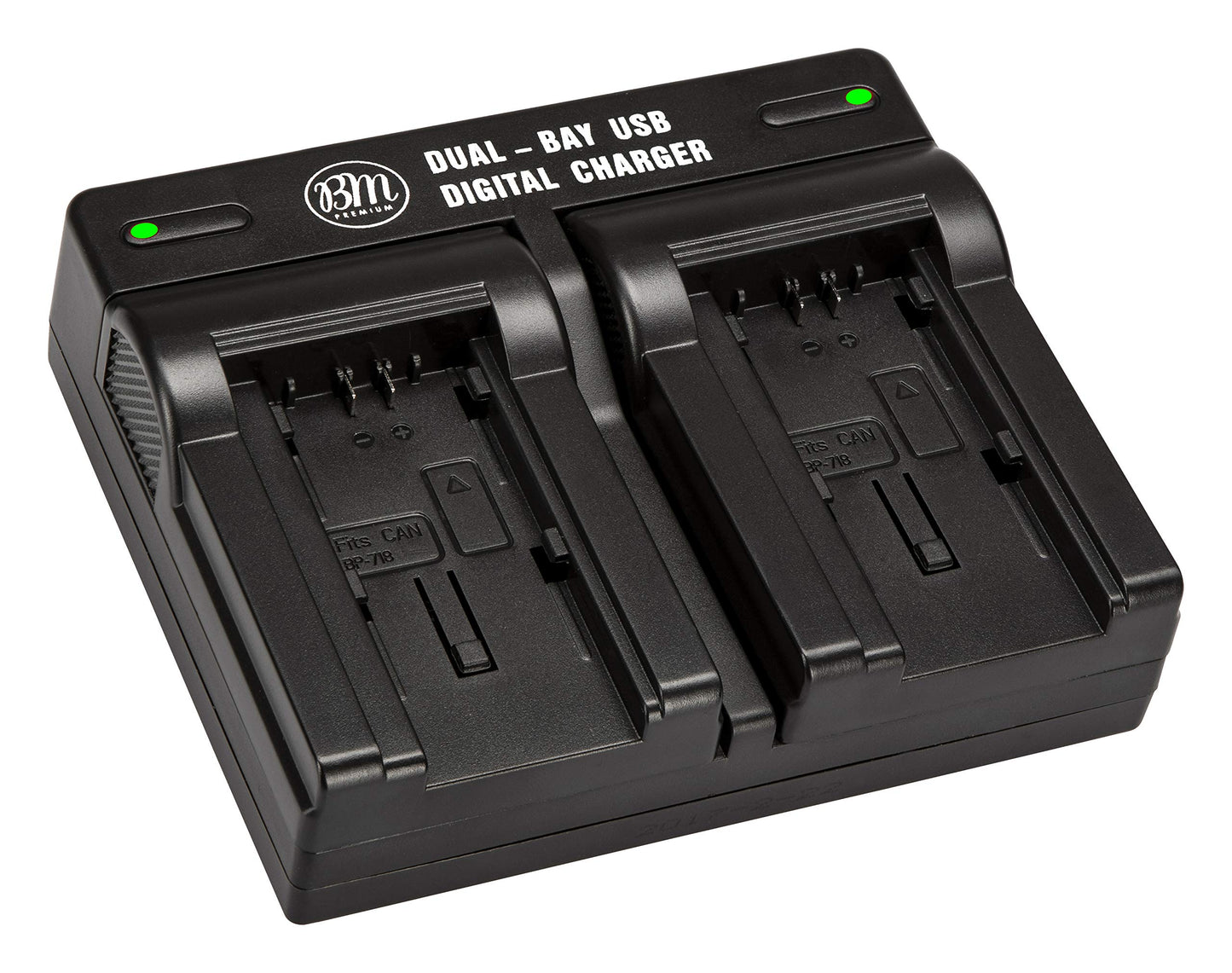 BM Premium BP-727 Dual Battery Charger for Canon HFR80, HFR82, HFR800, HFR70, HFR72, HFR700, HFM500, HFR30, HFR32, HFR300, HFR40, HFR42, HFR400