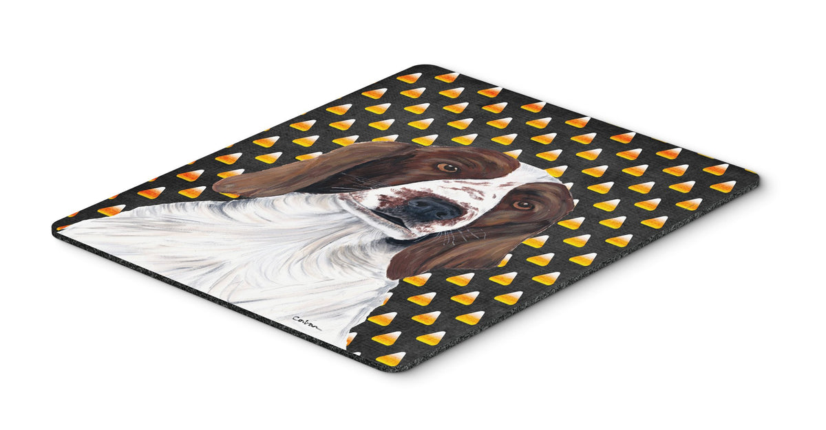 Caroline's Treasures SC9167MP Welsh Springer Spaniel Candy Corn Halloween Portrait Mouse Pad, Hot Pad or Trivet for Home Office Gaming Working