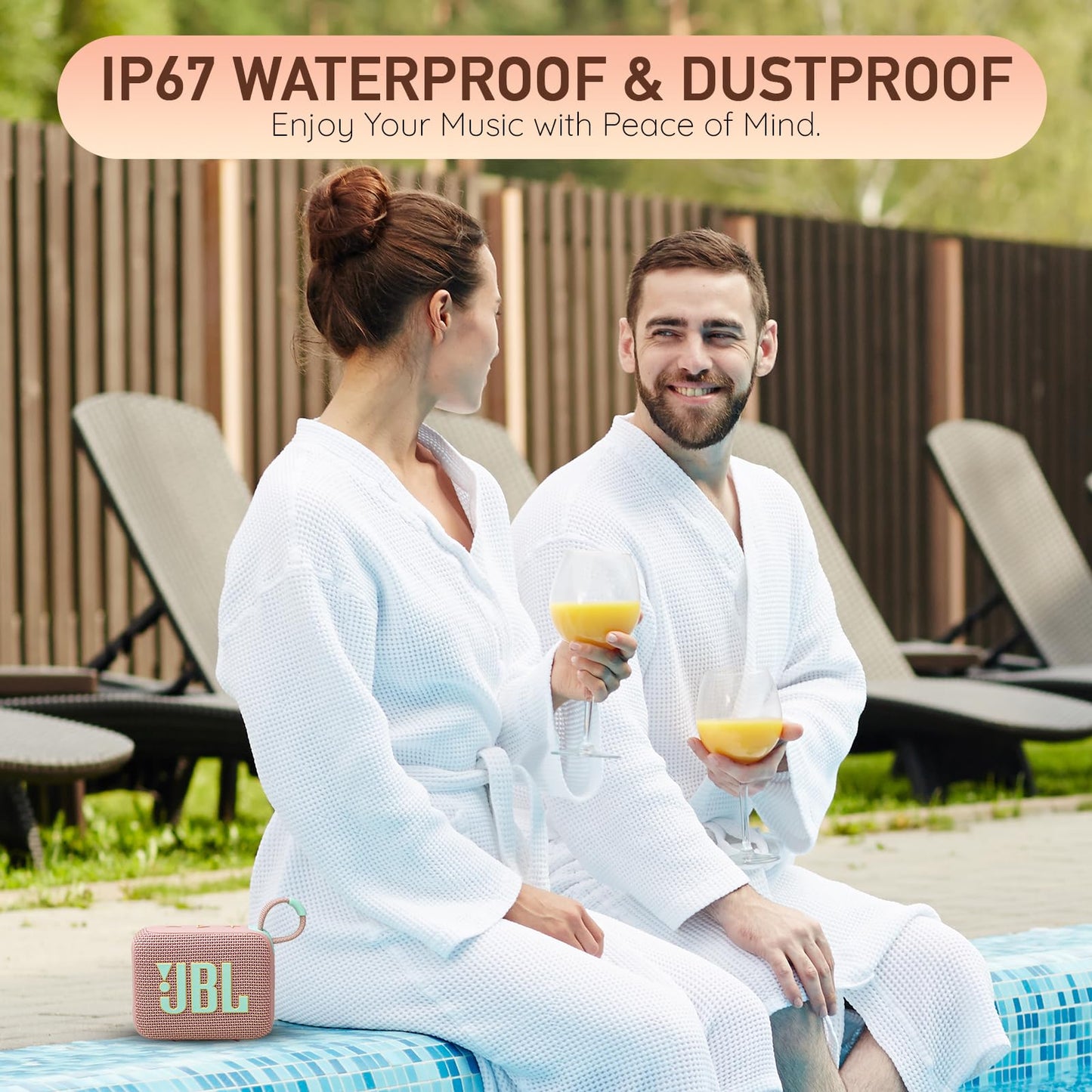 JBL Go 4 Portable Bluetooth Wireless Speaker, IP67 Waterproof and Dustproof Built-in Battery - Red - Boomph's Comprehensive Ultimate Performance Cloth