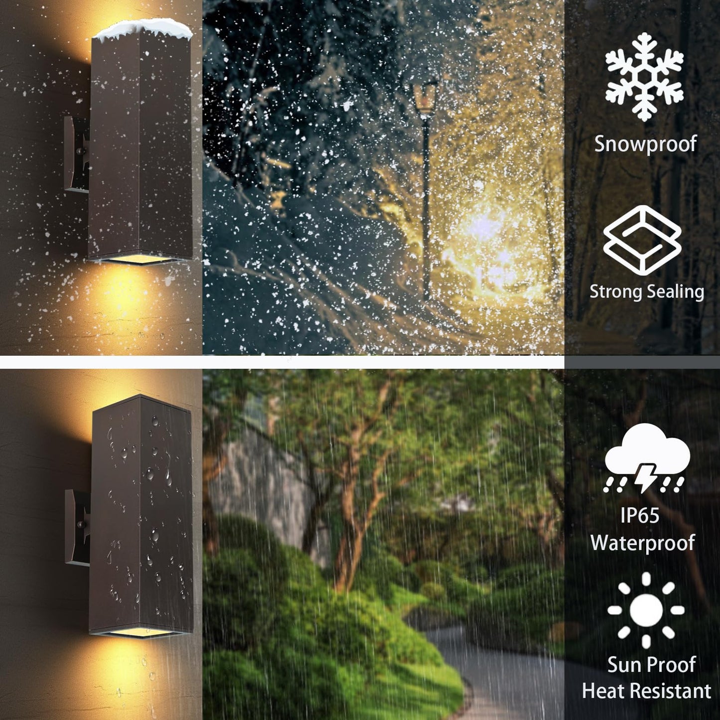 iYogaled Dusk to Dawn Outdoor Wall Light,Patio Wall Light Fixture, Oil Bronze Porch Lights Outdoor Wall, Anti Rust Waterproof Outside Wall Sconces