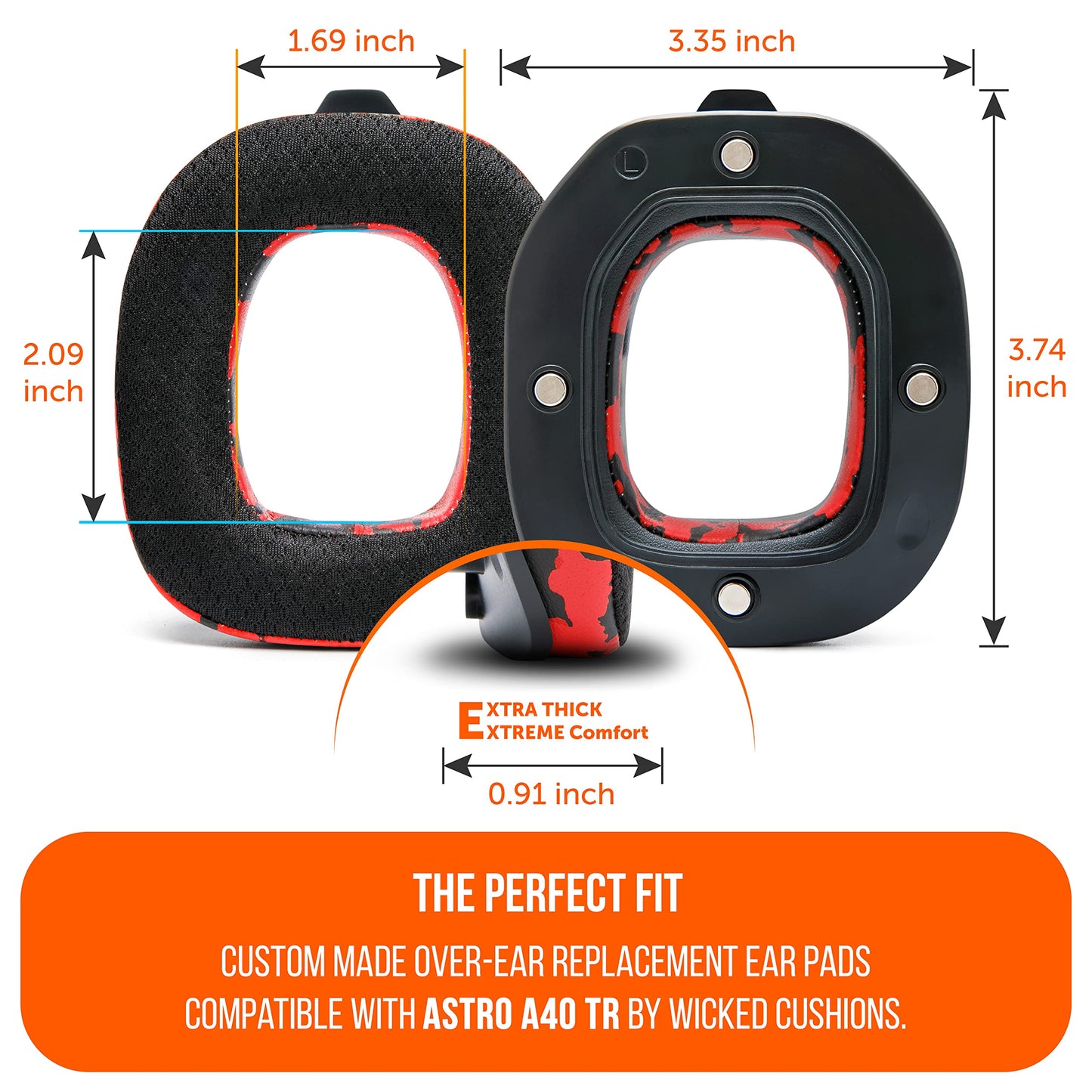 WC Mod Kit A40 - Cooling Gel Earpads + Headband Replacement Compatible with Astro A40 Gen 4 & A40 TR by Wicked Cushions | Enhanced Comfort, Cooling