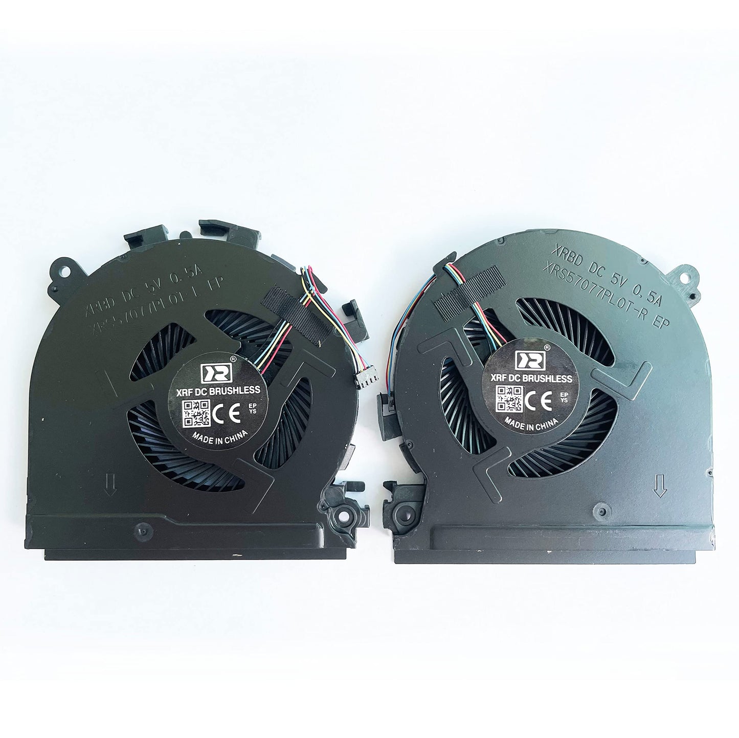 Fleshy Leaf CPU+GPU Cooling Fan Replacement for HP Spectre X360 15-CH Series (2 Fans, 15 decibels, 5 volts, 4-Pin, Plastic, Forced Air, Laptop)