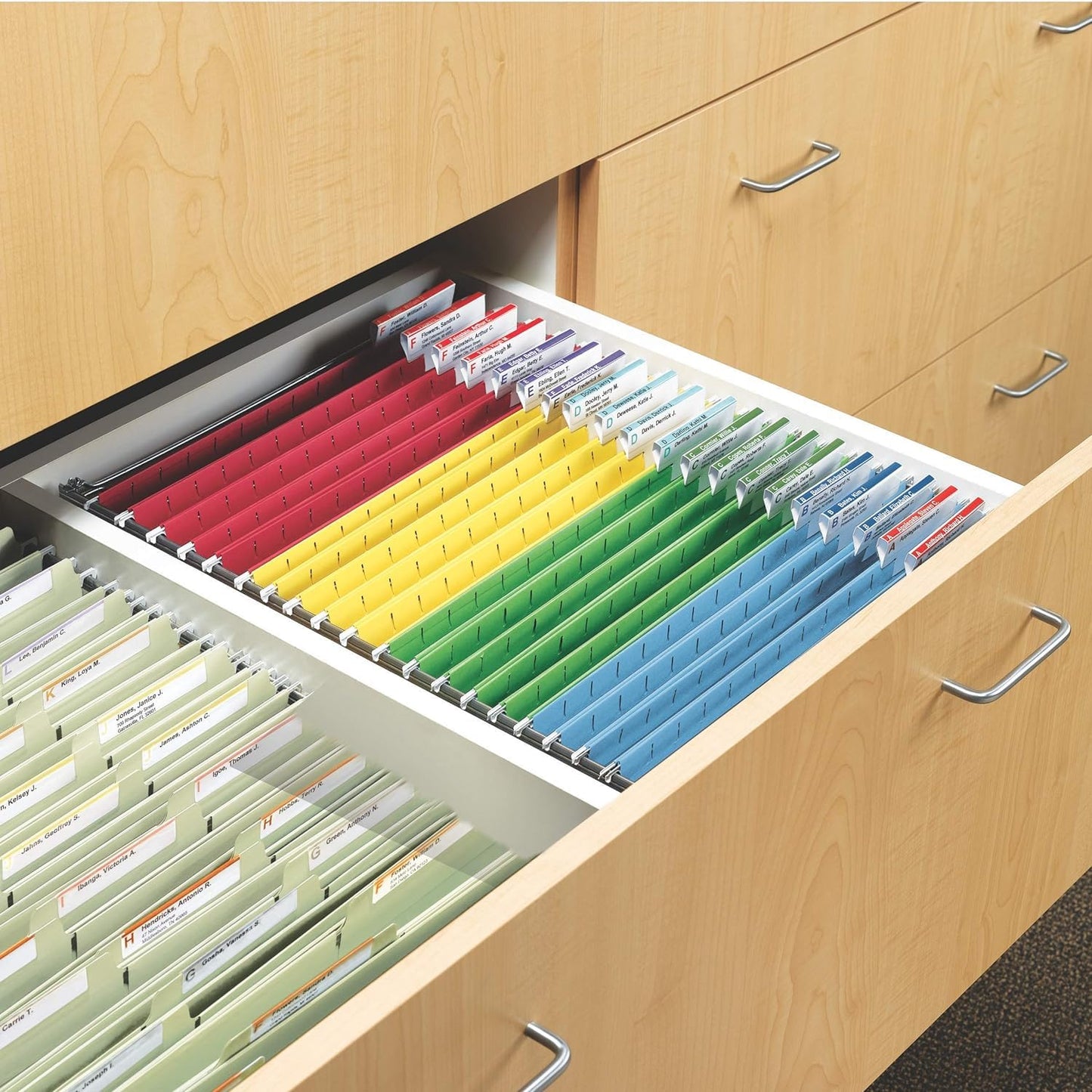 Smead Frames, Hanging File, Heavy Duty Steel Letter Size, Adjustable 23"-27" Rails, 2-Pack Gray, Converts Drawers to Hanging Folder Storage,