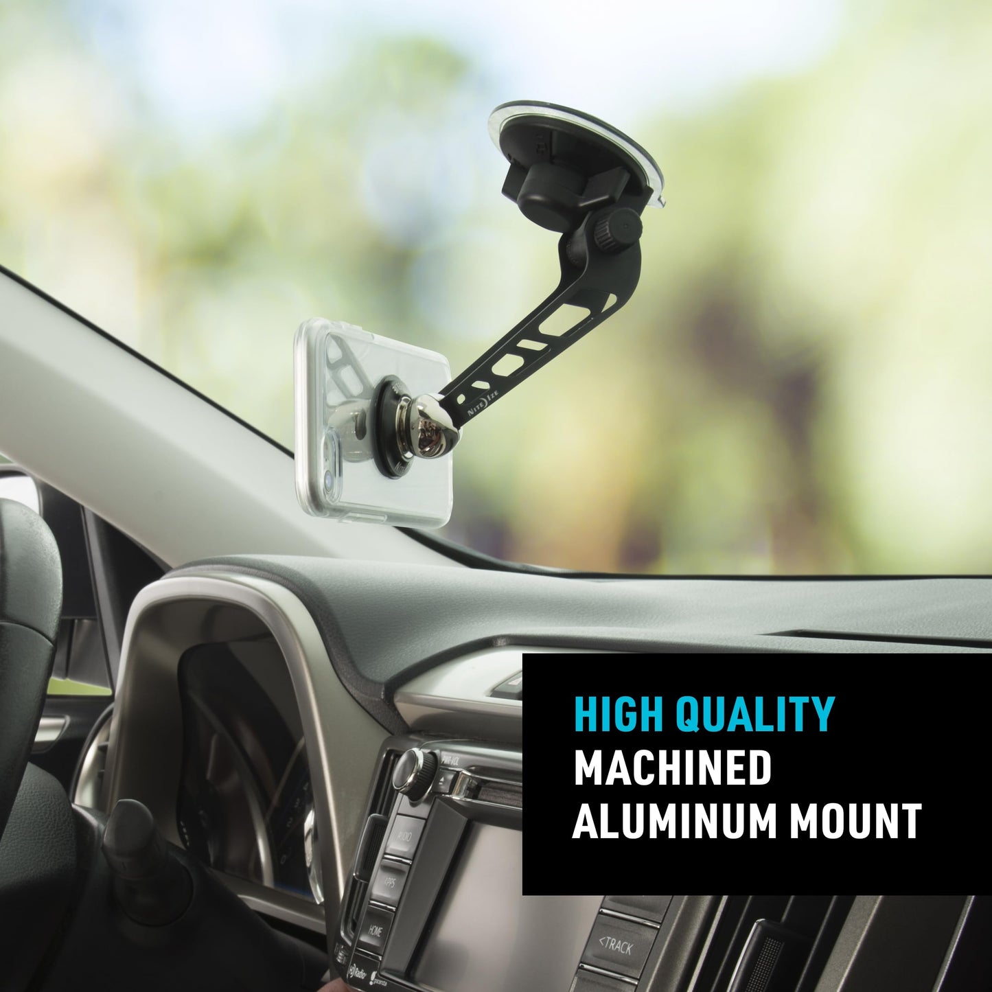 Nite Ize Steelie Windshield Mount - Phone Holder for Car Windshield - Alternative to Car Dashboard & Vent Phone Mounts - Compatible with Steelie