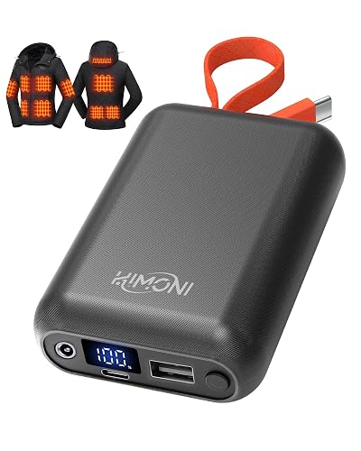 HIMONI ??.????/???? ???? ???? ???????????????? Heated Vest Battery Pack for ORORO, Venustas, Tidewe, Power Bank with LED Display for Heated Vest Jacket Pants Gear
