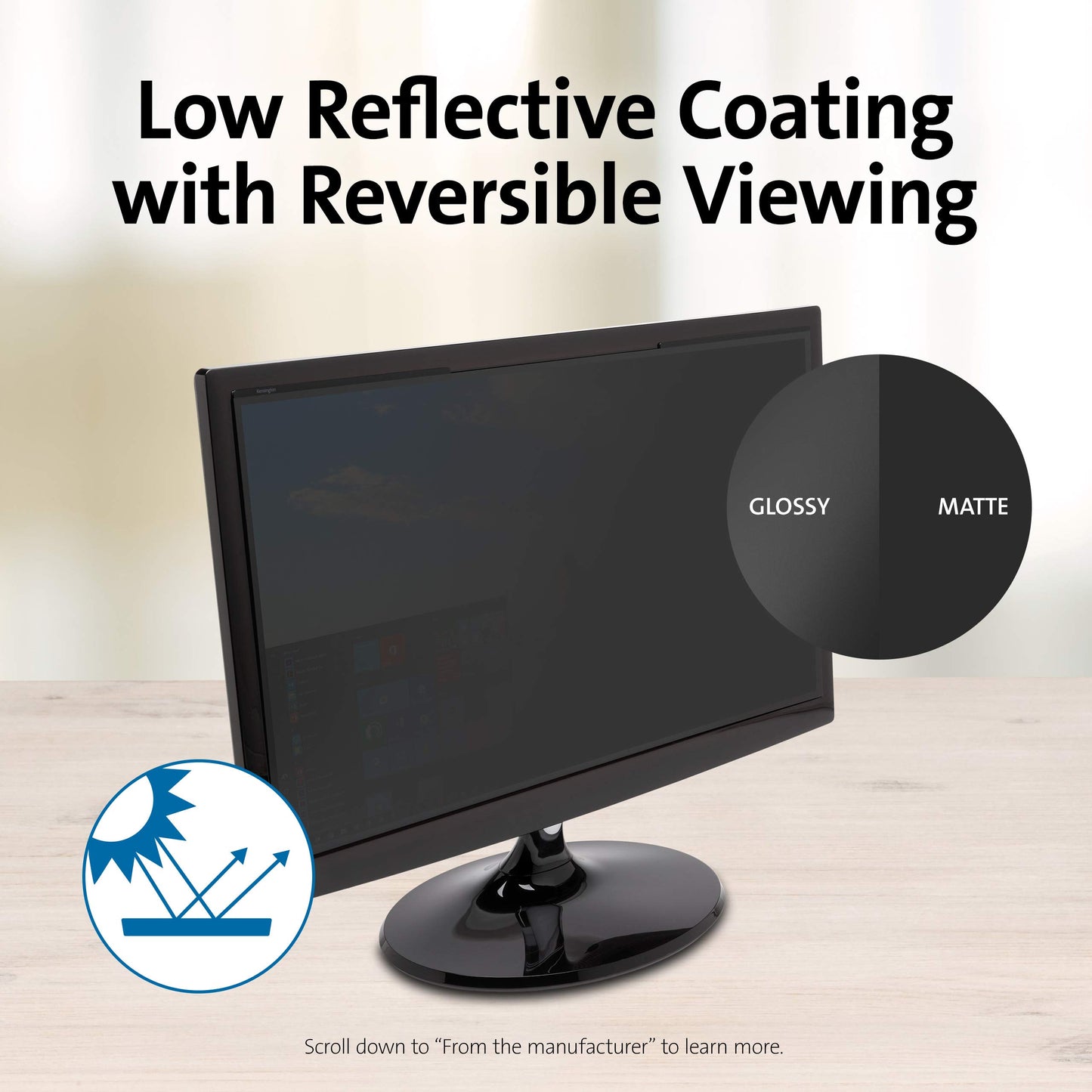 Kensington MagPro 24" (16:9) Monitor Privacy Screen with Magnetic Strip (K58357WW)