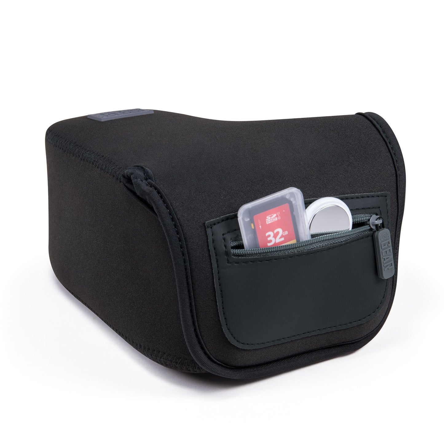 USA Gear Camera Sleeve (Large) for Mid-Size SLRs Compatible with Sony A7 V, Canon EOS R6 Mark II, Nikon Z50II & more - Padded Neoprene DSLR Case