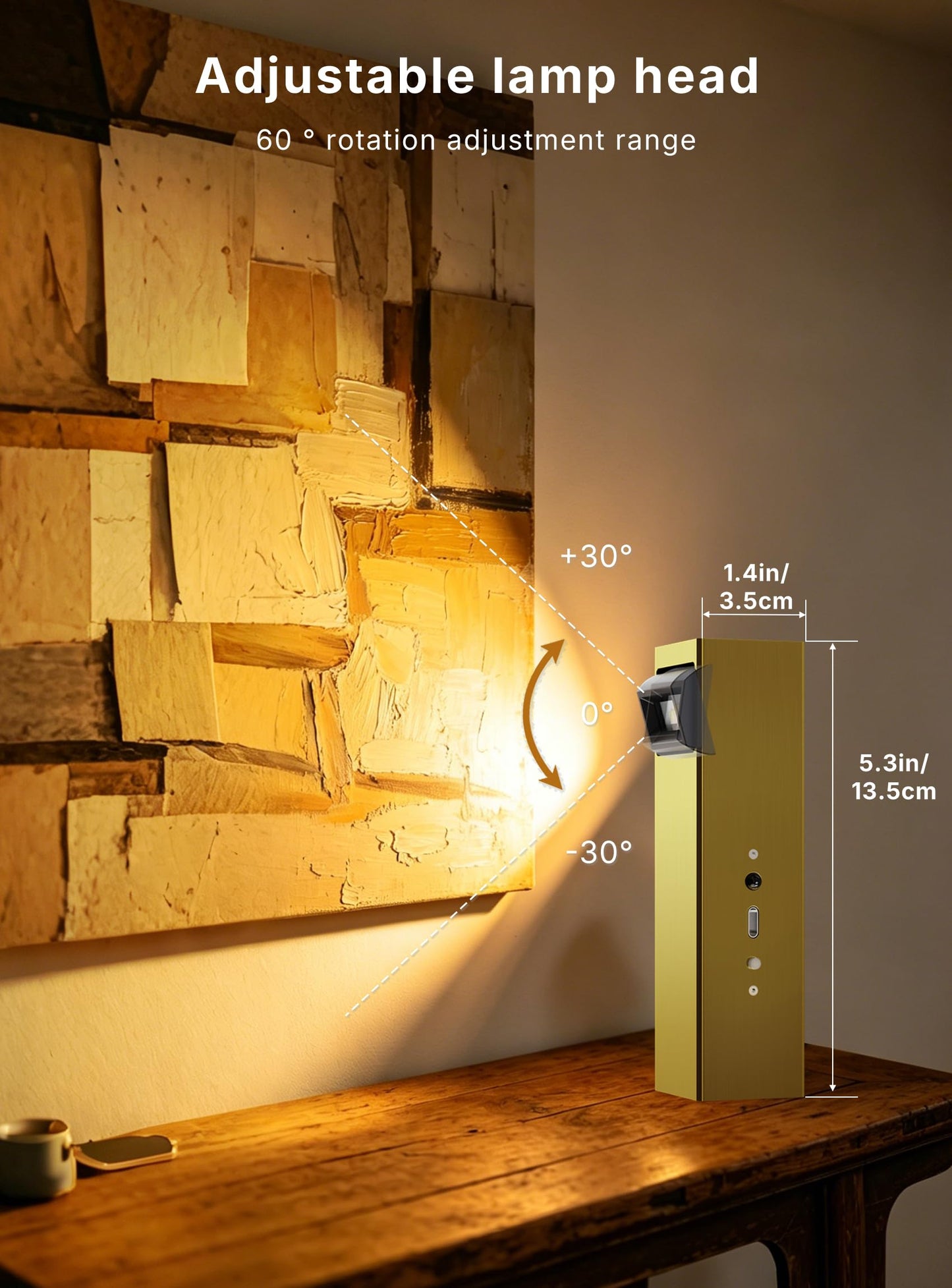 LYTARA Picture Lights for Wall, 2 Pack Metal Rechargeable 5000mAh Battery Lights with 60° Pivoting Head, Remote, Timer, 3 CCTs & Dimmable Magnetic LED