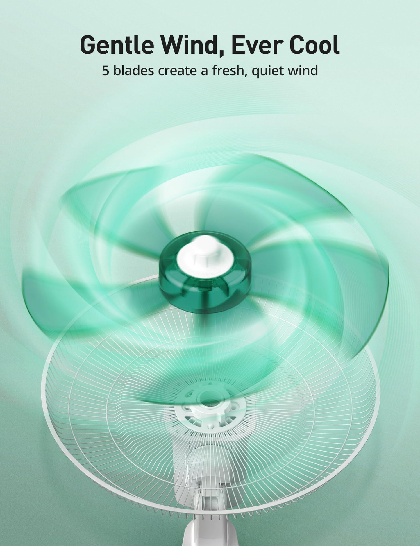 Mirdred Wall Mount Fan, 16 Inch 5 Blades 5 Speeds Wall Fan with Remote Control, 90 Degree 8 Hour Timer Oscillating Fan for Bedroom Home Kitchen
