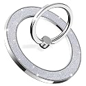 Pikabo Magnetic Phone Ring Holder for MagSafe, Glitter Phone Grip Stand with 360° Rotation Finger Ring Kickstand Compatible with iPhone MagSafe